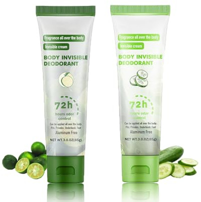 2 unidades de gel antitranspirante para sudoración fuerte, antitranspirante para cara, manos y pies, crema desodorante corporal anti sudor 72 horas, protección contra la sudoración intensa y el olor