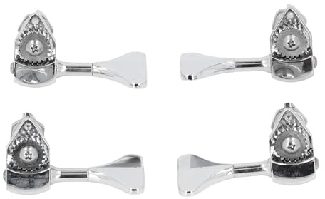 ZAICOLER 2r 2l Bassgitarren-Stimmwirbel Offenes Design für 4-Saitige Bässe Gitarren-Clip-Stimmgerät mit Präziser übersetzung von 20:1 Gitarrenwerkzeug Zinklegierung Musikinstrumente