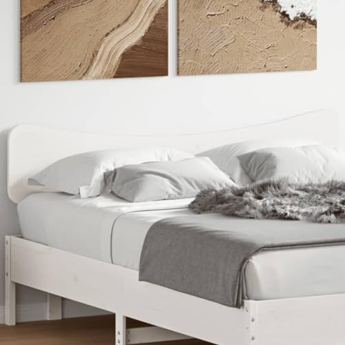 Owoxanthellate Bettkopfteil Weiß 165,5 x 3,5 x 81 cm aus Massivholz Kiefer Modernes Design Robust und Stabil für 160 cm breite Betten im Schlafzimmer Wandkissen Alternative
