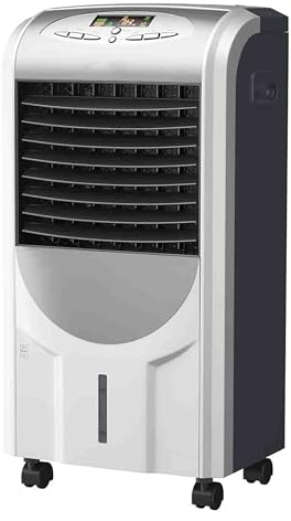 GYMAX Aire Acondicionado Portátil con Mando a Distancia, Enfriador de Aire con 3 Velocidades, Función de Frío, Humidificación, Calefaccón, Purificación, Pantalla LCD y Ruedas, Tanque de 7L