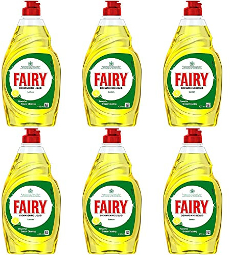 Fairy Liquid Lemon Concentrate Washing Up 433ml (Pack of 6)