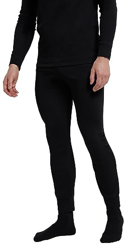 Mountain Warehouse Talus Mens Thermal Baselayer Trousers - Lightweight & Breathable Pants - for Spring Summer, Camping, Hiking & Outdoors Black 3XL