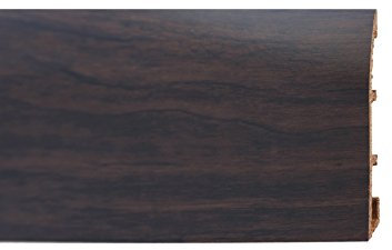 Battiscopa Trafil N5 Passacavo Multisystem in PVC effetto legno, Wengé, 5 barre da 2 mt