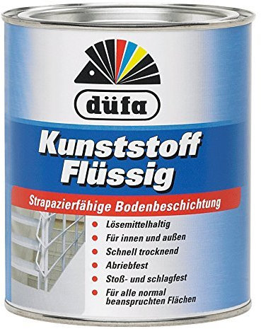 Düfa Kunststoff flüssig Bodenbeschichtung Seidenmatt 750 ml FARBWAHL, Farbe (RAL):RAL 1011 Braunbeige