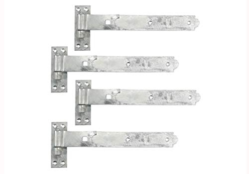 DISCOUNT HARDWARE UK Gate Hinges Heavy Duty for Optimal Performance - Hook and Band Gate Hinges - Heavy Duty Gate Hinges for Outdoor Gate, Garage Door, Driveway, Garden Gate & Stable 350mm (14) 2Pair