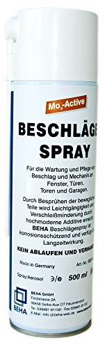 Beschlägespray 500ml, Wartungsspray, Rostlöser, Schmierstoff und Reiniger, Korrosionsschutz, Kontaktlöser