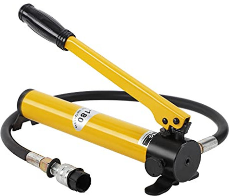 CGOLDENWALL CP-180 Manuelle Hydraulikpumpe, 0.8m Schlauch, Ölgehalt 400cc, Hoher Druck 60 kg/c㎡, für 10T/20T Hydraulikzylinder