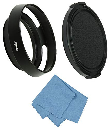SIOTI 49mm Objektivhaube, Matte Innenbehandlung, Vented+Alumina Material, kompatibel mit >18mm Fokus Weitwinkel Objektiv (NT-49mm)