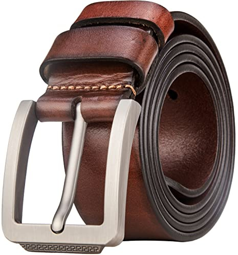 Tolumo Full Grain Leather Belts for Men 1.5 Casual Trim to Fit