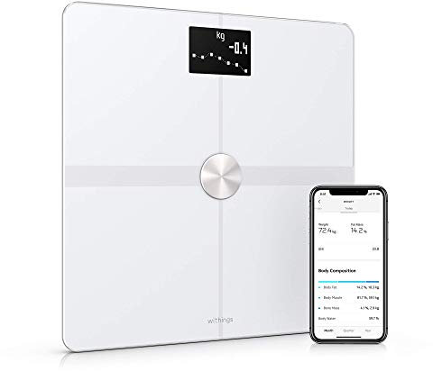 Withings Body+ - Smart Wi-Fi and Bluetooth Bathroom Scale - Digital Bathroom Scale Incl. Body Fat Scale for Weight loss, Body Composition Scales (Renewed)