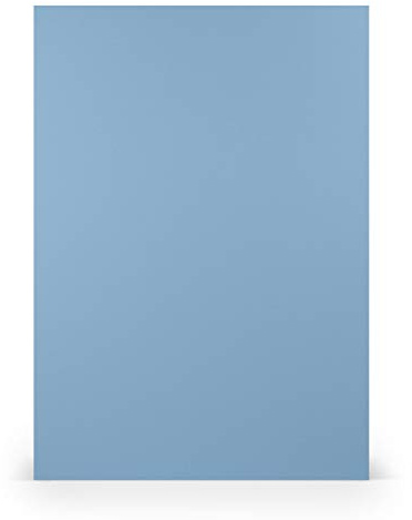 PAPERADO 50x Bastelkarton DIN A4 - Dunkelblau gerippt Hell-Blau 220 g/m² Tonkarton - Dickes Bastelpapier in 29,7 x 21 cm Malen, Basteln perfekte Bastelpappe