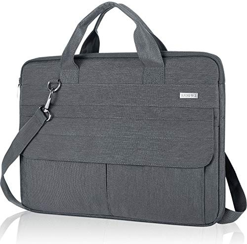 LANDICI Laptop Bag Case 17 17.3 Inch, Waterproof Computer Sleeve Cover | Slim Computer Sleeve for 17-18 Inch MacBook HP Lenovo Acer Asus Dell Laptop, Slim Briefcase Messenger Bag for Men Women