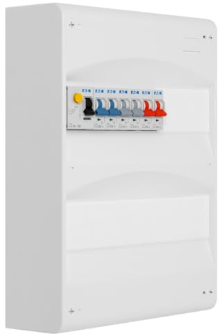 EATON - Tableau 2 rangées pré-équipé 1 inter. diff. 40A type AC + 6 disjoncteurs