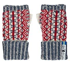 ÖJBRO VANTFABRIK – Pulswärmer/Armstulpen Damen, fingerlose, aus 100% Merinowolle, warm & weich, gestrickt, in verschiedenen Mustern, folkloristisches nordisches Design
