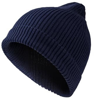 Sterntaler GOTS Strickmütze Rippe - Babymütze aus Baumwolle (Bio) mit Umschlag - anschmiegsame Unisex Beanie Mütze mit Rippenmuster - Baby und Kinder Übergangsmütze, marine, Größe 53