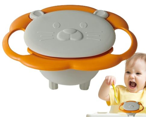 LearnLyrics Anti-Verschütten, rotierende Schüssel – auslaufsichere -Schüssel, Gyroskopische -Schüssel | rotierende Infânt auslaufsichere Kinderschüssel, Gyroskopische