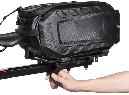 leryveo Fahrradträger-Kofferraumtasche, Fahrradtaschen für Gepäckträger | Fahrradkoffer-Aufbewahrungstasche - Satteltaschen mit großer Kapazität, wasserdichter Hartschalen-Organizer, passend für