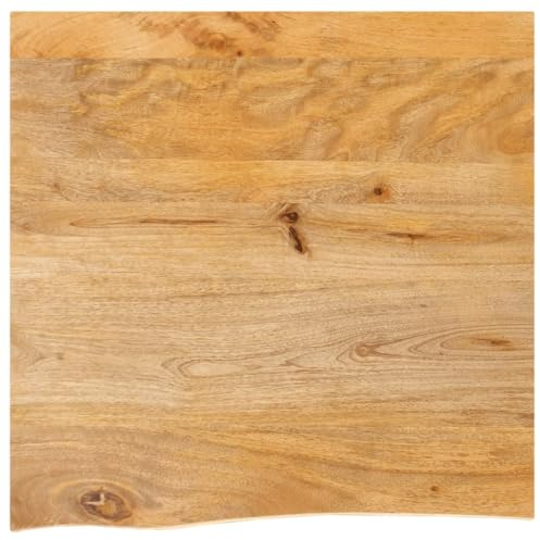 vidaXL Tablero de Mesa Borde Natural Madera Maciza Mango 60x60x3,8 cm, Superficie de Reemplazo