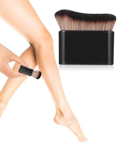 LOZTBUE 1 pièce Pinceau bronzage, applicateur pinceau bronzage fond de teint corps pinceau bronzage pour visage et corps (brun foncé)