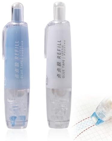 SULIUDAJI 2 Stück Fotokleber Doppelseitig Selbstklebend Kleberoller Maus Stempelzubehör Scrapbook Zubehör Klebemaus zum Basteln von Karten,Fotos,Basteln,Tagebuch(6mm x 5m)