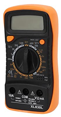 XL830L Digital Multimeter With Backlit, Data Retention Function, Material Voltage Current Meter, Built In Bracket Tiny Meter For Electrical Maintenance, Equipment Debugging
