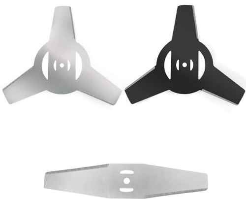 Lot de 3 têtes de rechange pour tondeuse à gazon électrique, lame à 3 dents et 1 lame de débroussailleuse en métal, lame de désherbeur pour tondeuse à gazon électrique