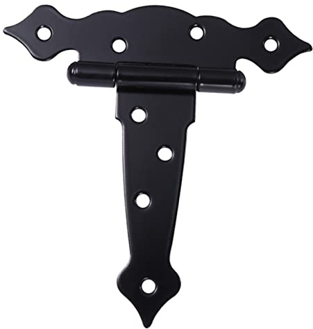 Holibanna Cerniera apriporta fermaporta cerniere per ante cerniere per porte sopra il gancio della porta cardini delle porte segrete ferramenta lavorata pesanti ferro da stiro Black