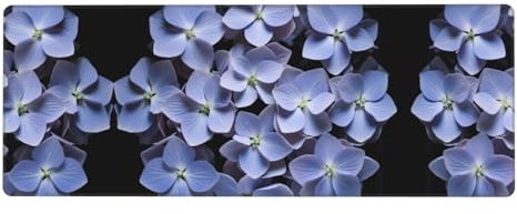 Tapis de souris imprimé hortensia mauve extra large 30,5 x 80 cm pour bureau, jeux et apprentissage – Durable, confortable et respectueux de l'environnement