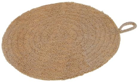 Zerodeko Reusable Loofah Sponge Steamer Liner Double Layer 20cm Diameter Plant Fiber Steaming Pad Kitchen Accessory for Bamboo Steamer Basket Cooking