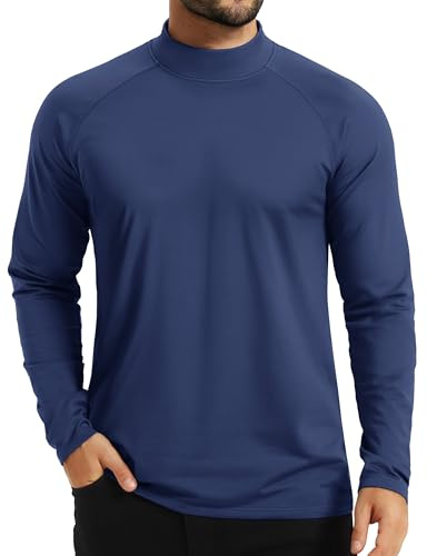 TACVASEN Camiseta Cuello Alto Hombre Funcional Jersey Largo Jersey Invierno