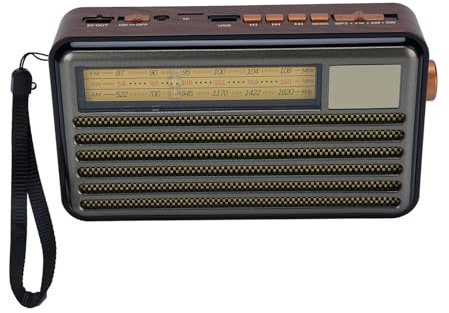 shenruifa Kleiner Funklautsprecher Vintage Retro Tragbare Sonnenbatterie für den Notfall Im Freien Beleuchtet