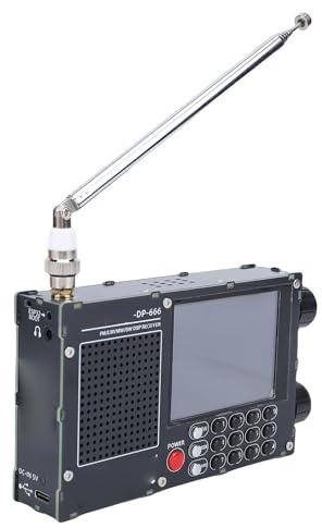 CCYLEZ Open Source Fullband-Empfänger mit TEF6686 & ESP32, 2,8 Touchscreen, 5000-mAh, RDS, für Kurzwellen Radio Hobbyisten, Schwarz