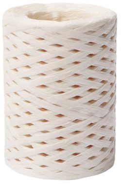 Nastro di carta per artigianato naturale, 492Ft Yards Filato per uncinetto | Filo di carta Raffia tagliabile, nastro di carta da imballaggio per imballare decorazioni, giardinieri e artigianato