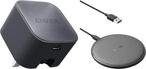 Anker Nano USB C Plug and Anker Wireless Charger, 30W High-Speed USB C Charger with Foldable Plug, PIQ 3.0 and PPS Fast Charging, For iPhone 17/16/15 Series, Galaxy, iPad, and More