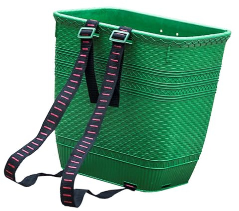 PIXZCSA Panier à Fruits, Panier de Rangement Multifonctionnel, Transport de légumes d'extérieur, de Produits de Jardinage, Courses, Seau de Rangement pour Fruits de Jardin, Vert, 380 x 390 x 290 mm