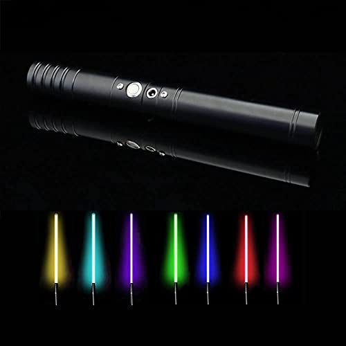 VNVFJKLO Spade Laser, Spada Laser - da duello Pesante Force FX a LED in Metallo for Adulti, Suono Forte e Luce intensa con FOC for Regali di Natale Halloween