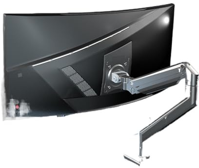 Skärmstativ med inverterat dubbelt skrivbord, höjdjusterbart och roterande (K)