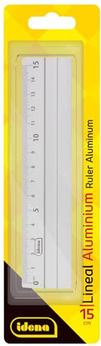 Idena 602121 – aluminium – linjal, 15 cm, silver, 1 st