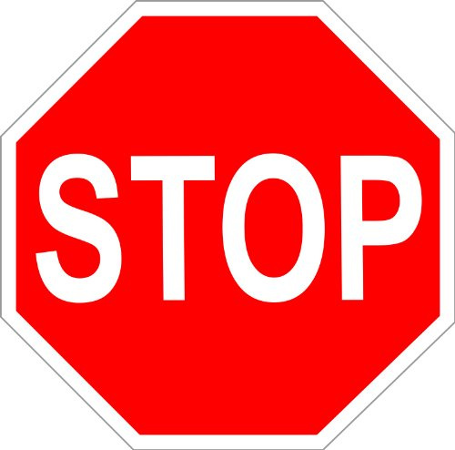 Schild STOP Stopschild 40 cm 8-eckig Alu-Verbund