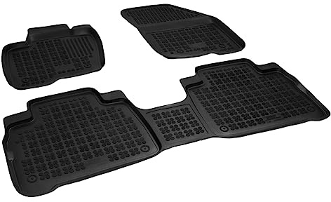 AZUGA 3D Gummi Fußmatten für Ford Galaxy/Ford S-Max ab 9/2015-2022 | rutschfest, wasserdicht, passgenau, TPE Gummimatten, hoher Rand Automatten, AZ10300285