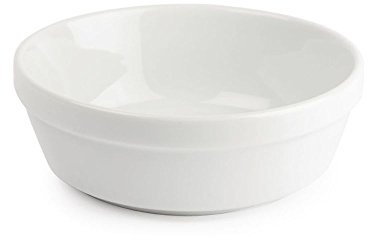 Olympia Whiteware White Porcelain Round Pie Bowls 137mm, Pack of 6 | Chip-resistant edges prolong service life; vitrified build resists thermal shock during intensive oven and microwave use.