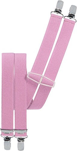 Harrys-Collection Kinder Hosenträger 4 Clips in vielen Farben, Farben:Rosa