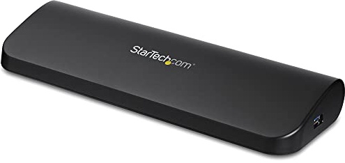 StarTech.com USB 3.0 Docking Station with HDMI and DVI/VGA - Dual Monitor - Universal Laptop Dock - Mac and Windows Compatible (USB3SDOCKHDV), black