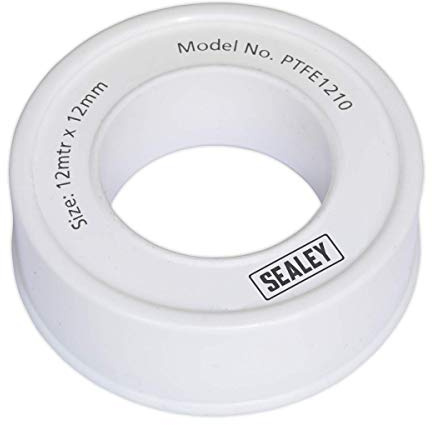 Sealey PTFE1210 PTFE-Gewindedichtband, 12 mm x 12 m, 10 Stück