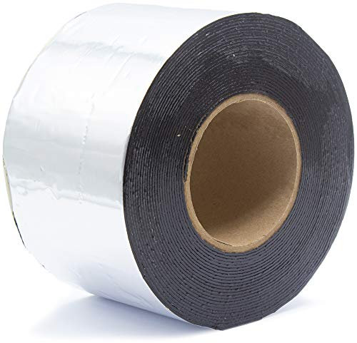 Silisto Bitumenband Reparaturband 50mm x 10 Meter, Farbe Alu - Klebeband für Risse und Fugen, Dichtungsband gegen Wasser und Feuchtigkeit, selbstklebend, Dach und Schornsteindichtung