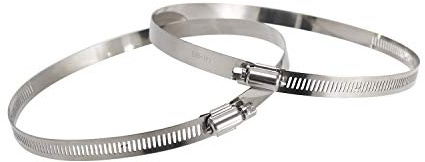 Hon&Guan 2 Piezas Abrazadera de Inoxidable para Tubo Manguera - Ajustable ø118mm-ø140mm (125mm)