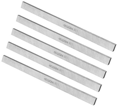 sourcing map taladro de metal HSS herramienta de torno cortador cuadrado de giro blanco para molino esmeriladora de 4mmx12mmx200mm 5pcs