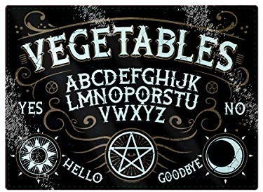 Vegetables Ouija Glass Rectangular Chopping Board