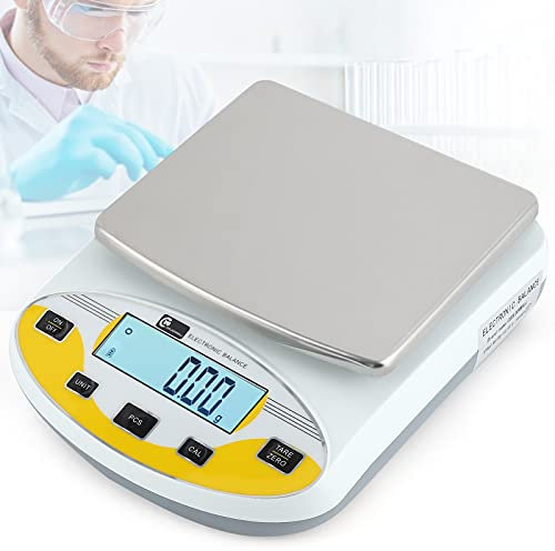CGOLDENWALL Laborwaage durch Präzise Kalibrierung mit 5000g,0.01g Genauigkeit Digitale Analytische Elektronische Präzisionswaagefür Küche&Schmuck&Industrie Waage mit Peeling&Gedächtnis&Fehleranzeige