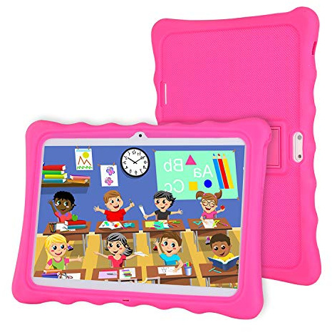 LAMZIEN Tablet 10 Pollici, Tablet Bambini,Android 8.0 2GB+32GB 1280 * 800 IPS Display 3G Dual-SIM Quad-Core WiFi Bluetooth Juegos Educativos,ROSA